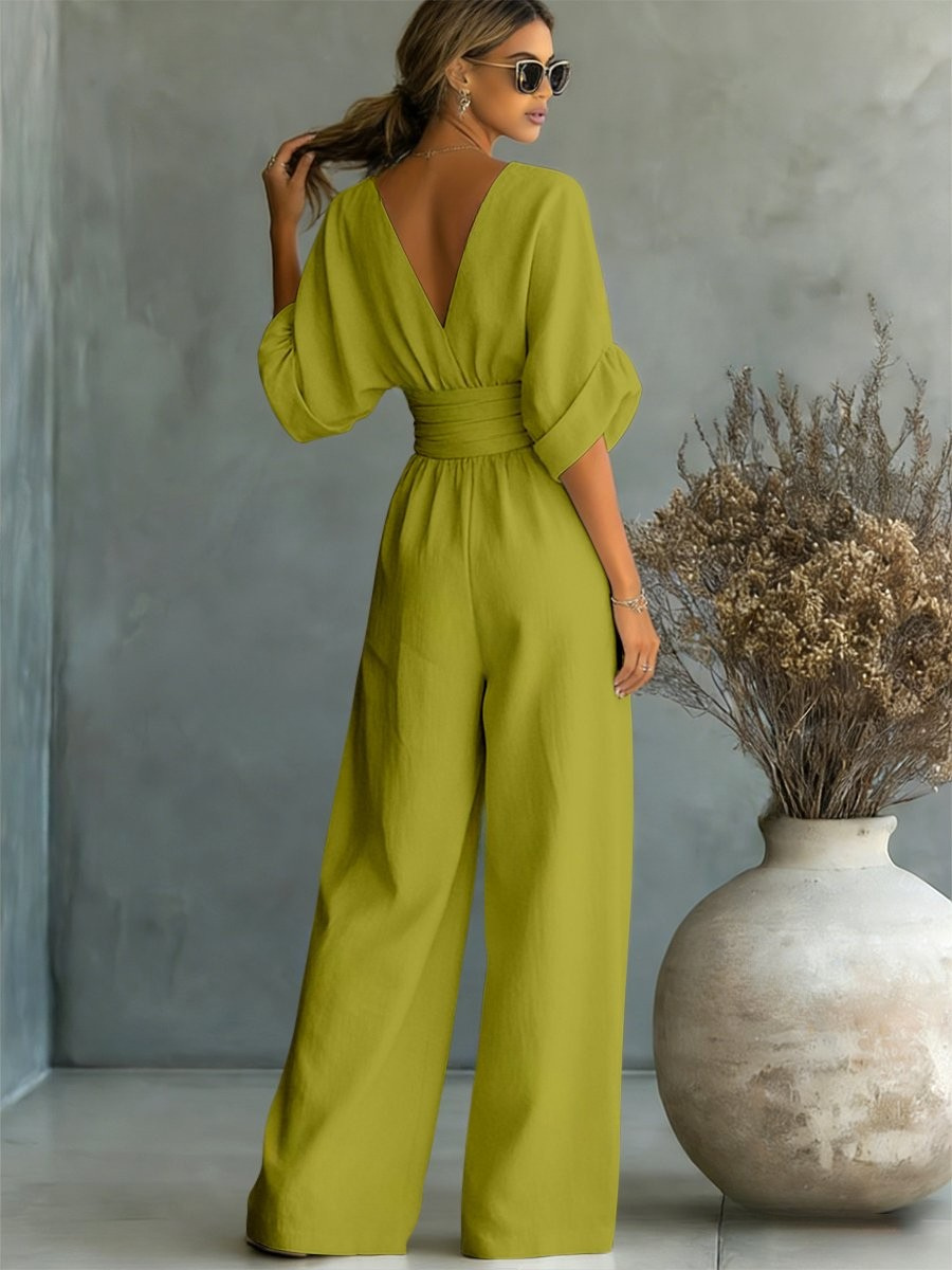 Elira | Essential V-Neck Jumpsuit