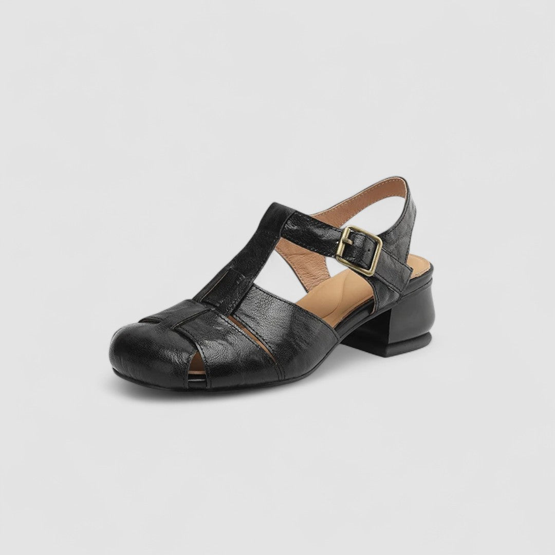 Saryanna | Women's Cushioned Buckle Orthopedic Mary Jane Shoes with Cut-Out