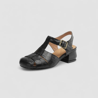 Saryanna | Women's Cushioned Buckle Orthopedic Mary Jane Shoes with Cut-Out