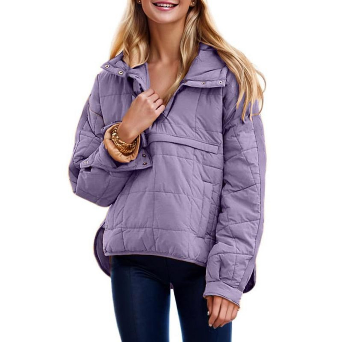 Fely | Women's Oversized Hooded Pullover Jacket