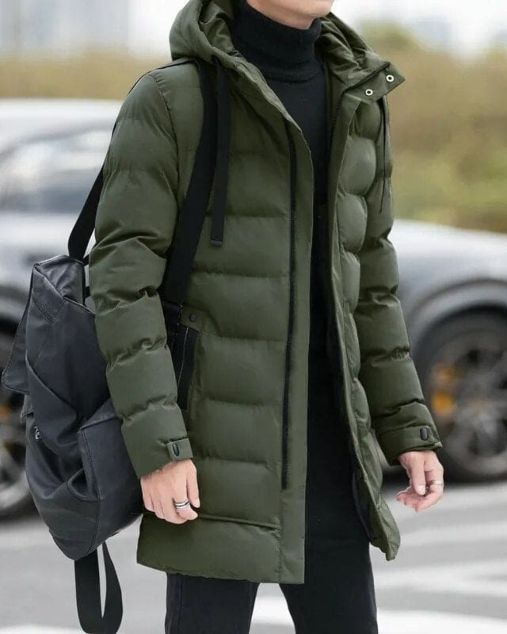 Men's Gianluca Long Winter Jacket with Long Sleeve