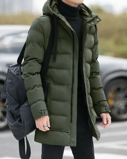 Men's Gianluca Long Winter Jacket with Long Sleeve