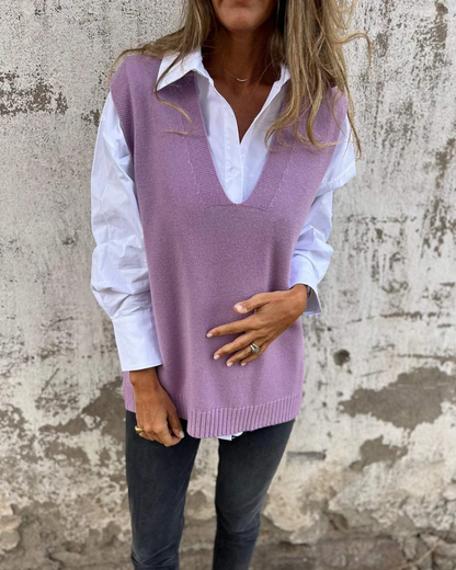Addison | Women's Jumper Vest with V-Neck