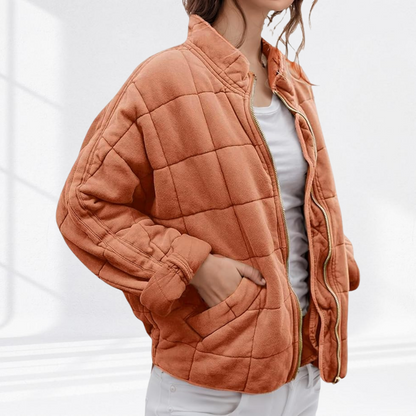 Sloane | Women's Quilted Comfort Jacket with Round Neck and Long Sleeve