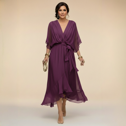 Sorena | Elegant V-Neck Maxi Dress