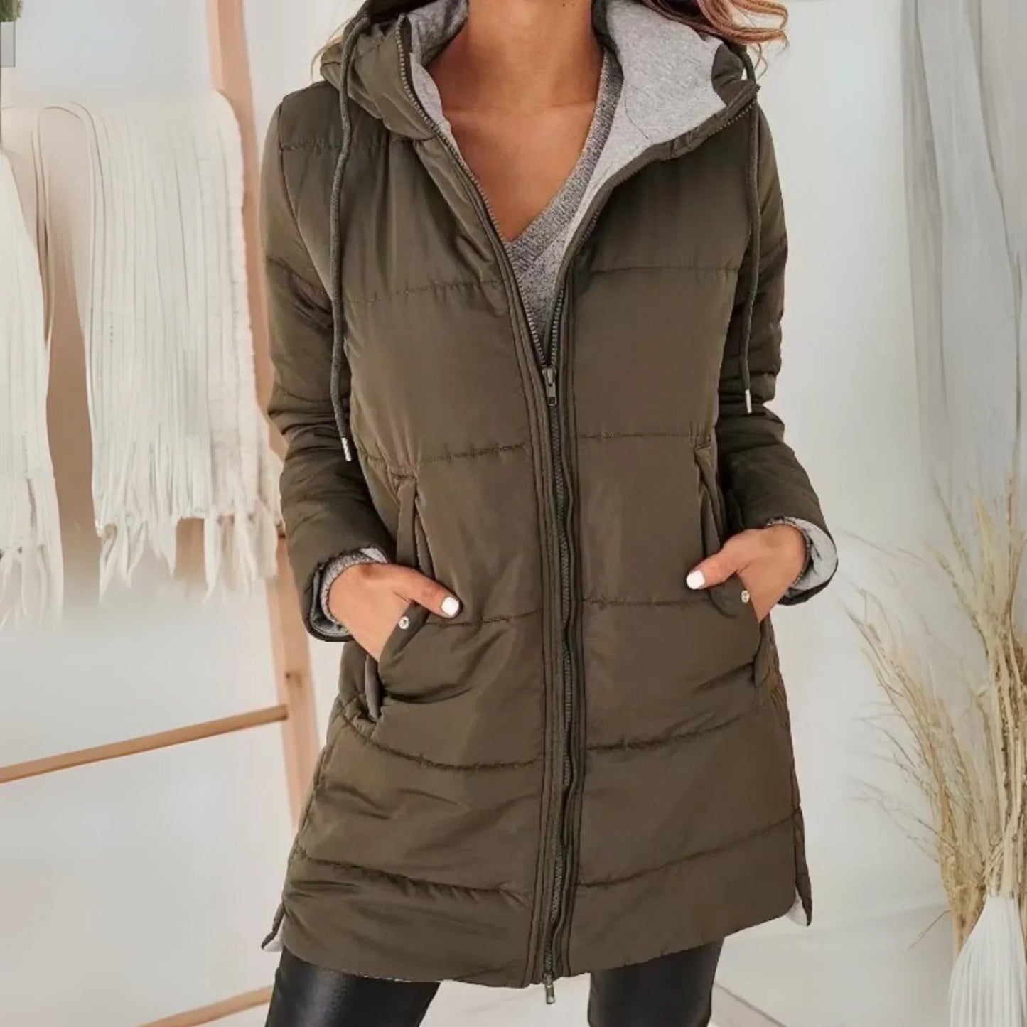 Rae | Women's Casual Hooded Puffer Down Jacket with Pockets
