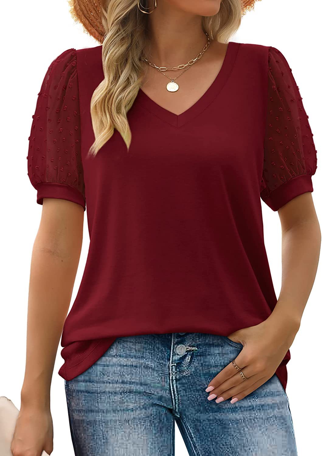 Lara | Women's Relaxed V-Neck Elegant Top