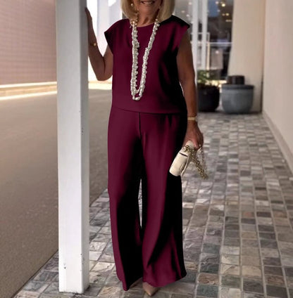 Caledona | Women's Elegant Comfy Set with Cap Sleeve