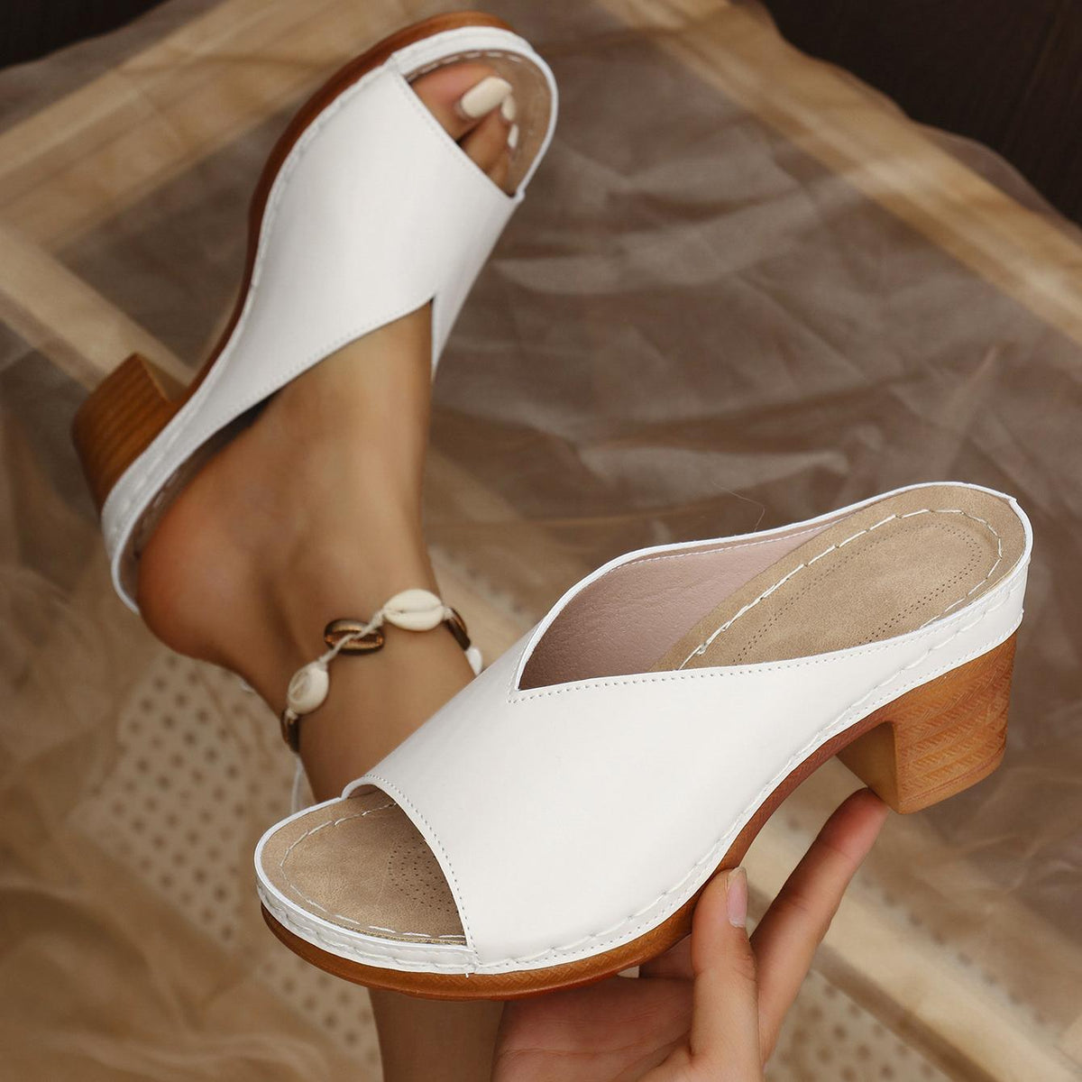 Nadia | Women's Cushioned Slip-On Elegant Orthopedic Sandals with Arch Support