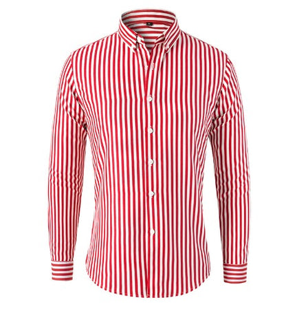 Riley | Men's Longline Elegant Striped Shirt
