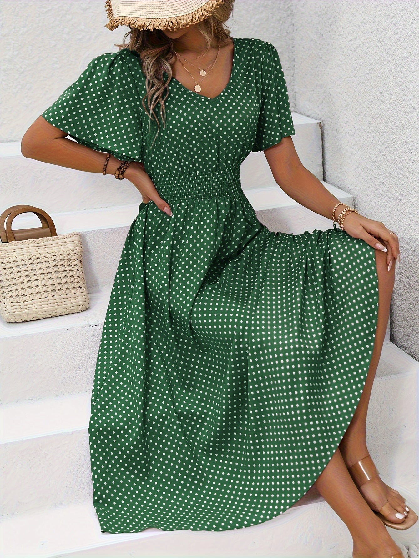 Livia | Women's Summer Dress with Short Sleeve