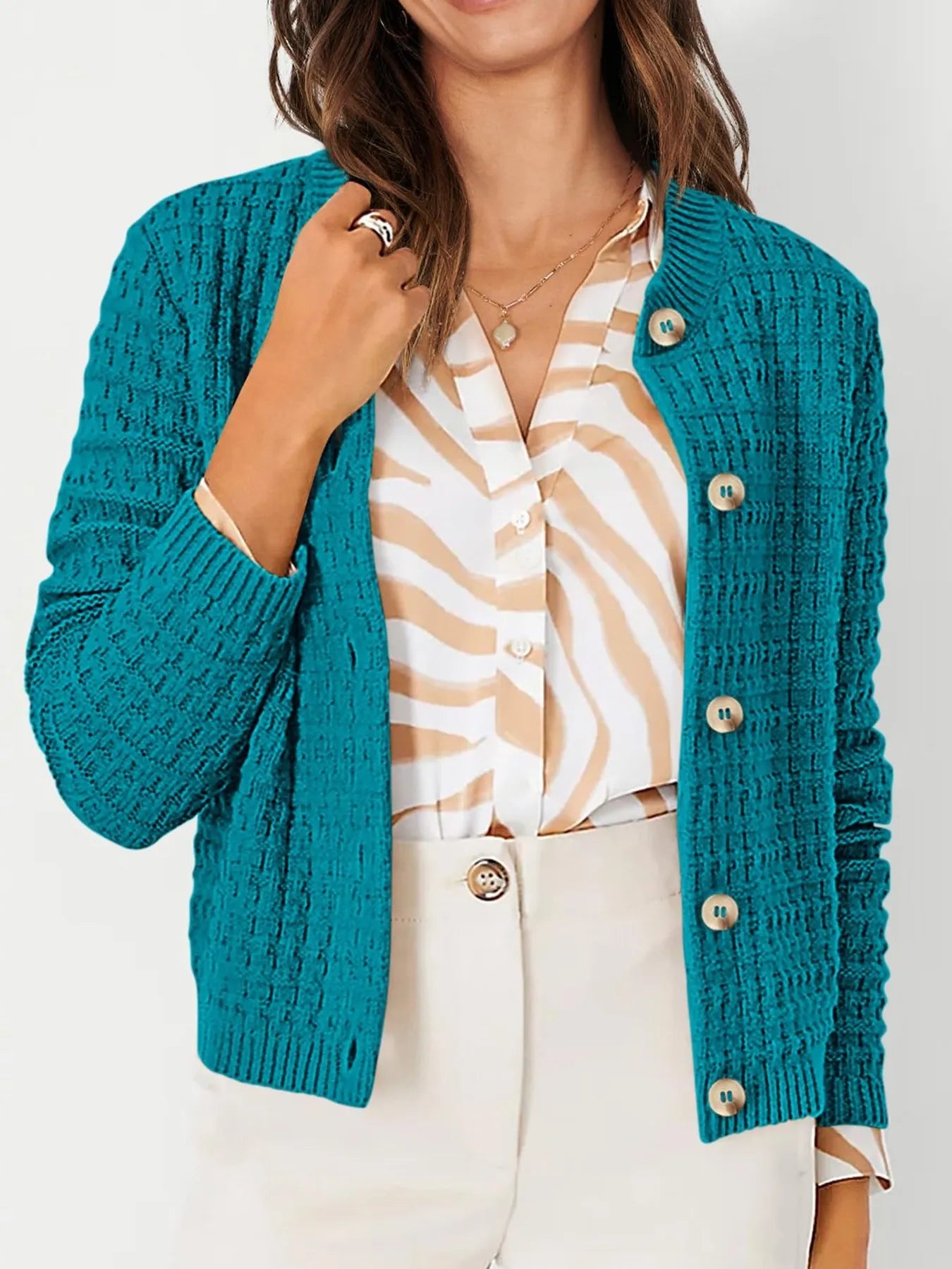 Harper | Women's Cardigan with Button Placket