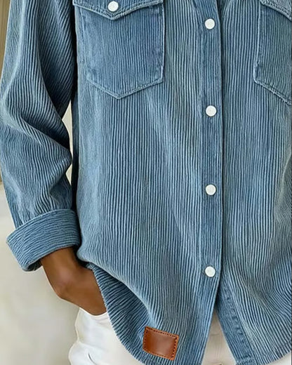 Lyra | Women's Classic Long Sleeve Shirt with Notch Collar