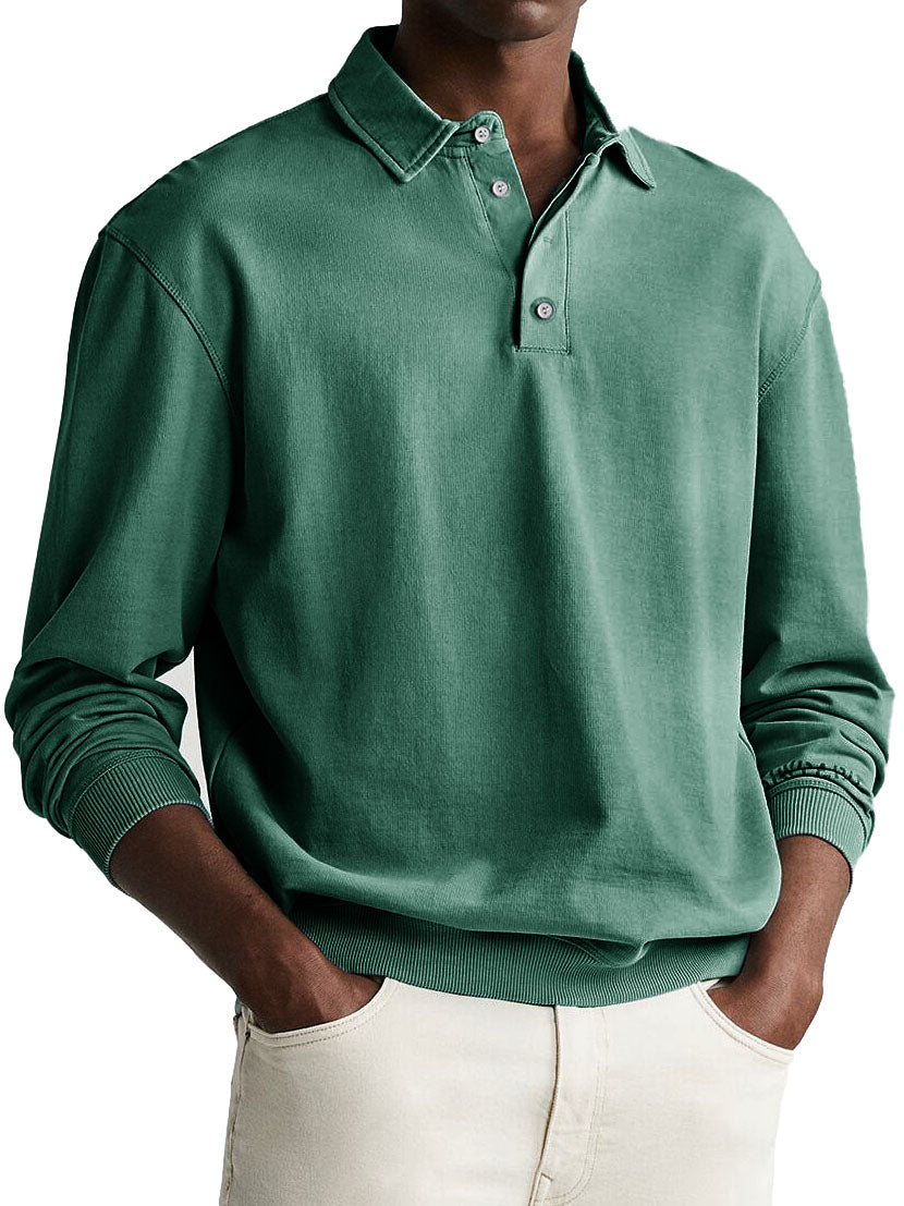 Victor | Men's Vintage Polo with Long Sleeve