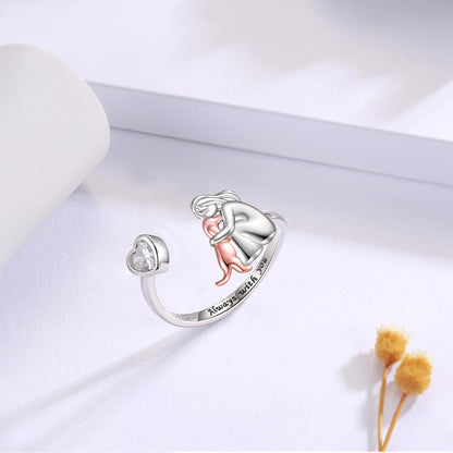 Anne Pink Dog Icon Ring