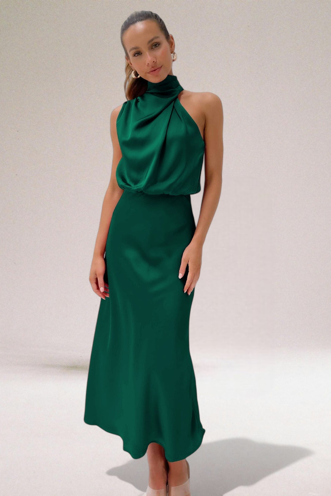 Flavia | Women's Sophisticated Halter Maxi Dress