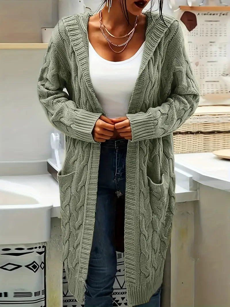 Navya | Longline Relaxed Women’s Casual Cardigan with Pockets