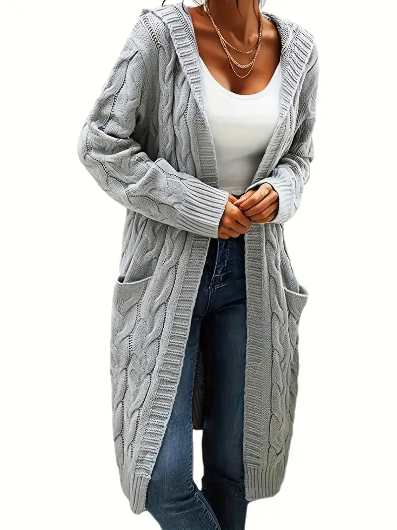 Navya | Longline Relaxed Women’s Casual Cardigan with Pockets