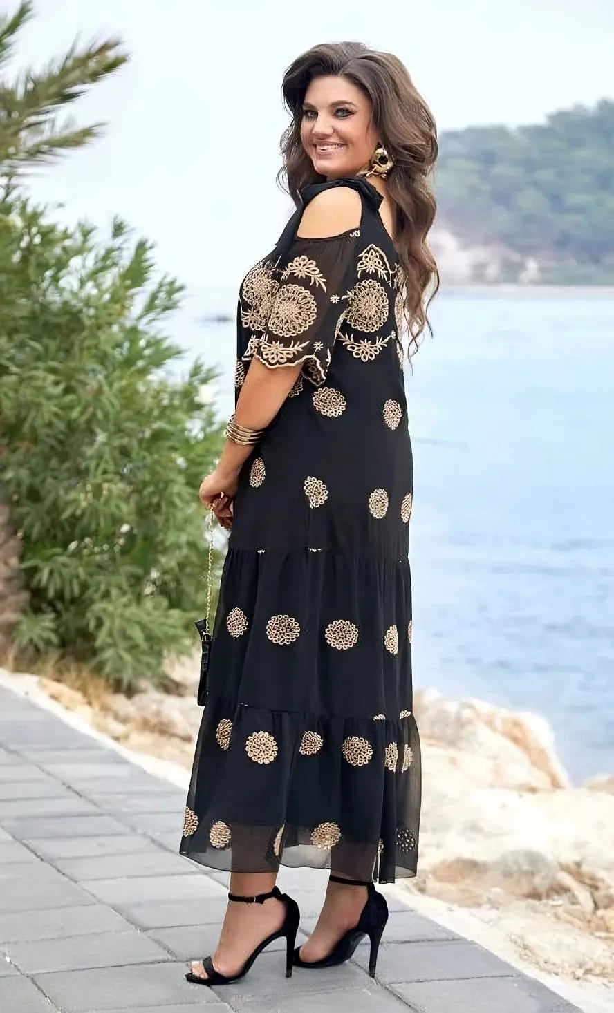 Dionne | Women's Elegant Summer Dress with Cut-Out