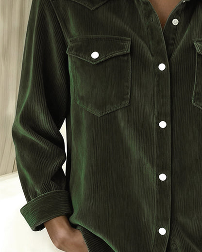 Lyra | Women's Classic Long Sleeve Shirt with Notch Collar