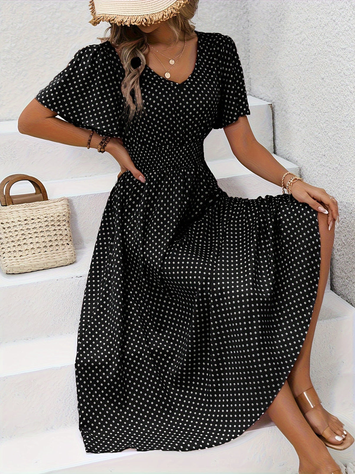 Livia | Women's Summer Dress with Short Sleeve
