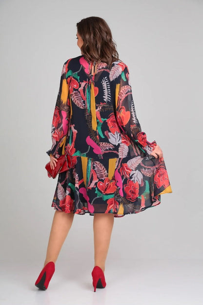 Women's Relaxed Florinda Graceful Floral Mini Dress