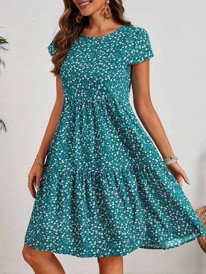 Valeria | Women's Vintage Floral Midi Dress
