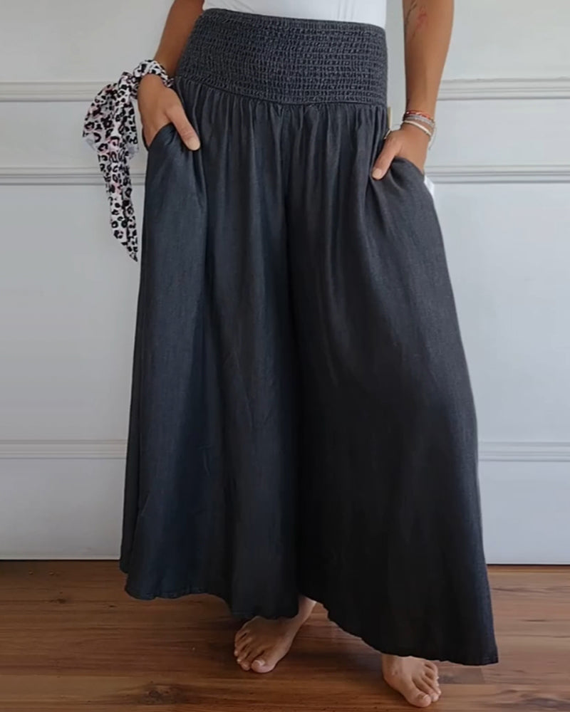 Sophia | Women's Trousers with Elastic Waist and Pockets