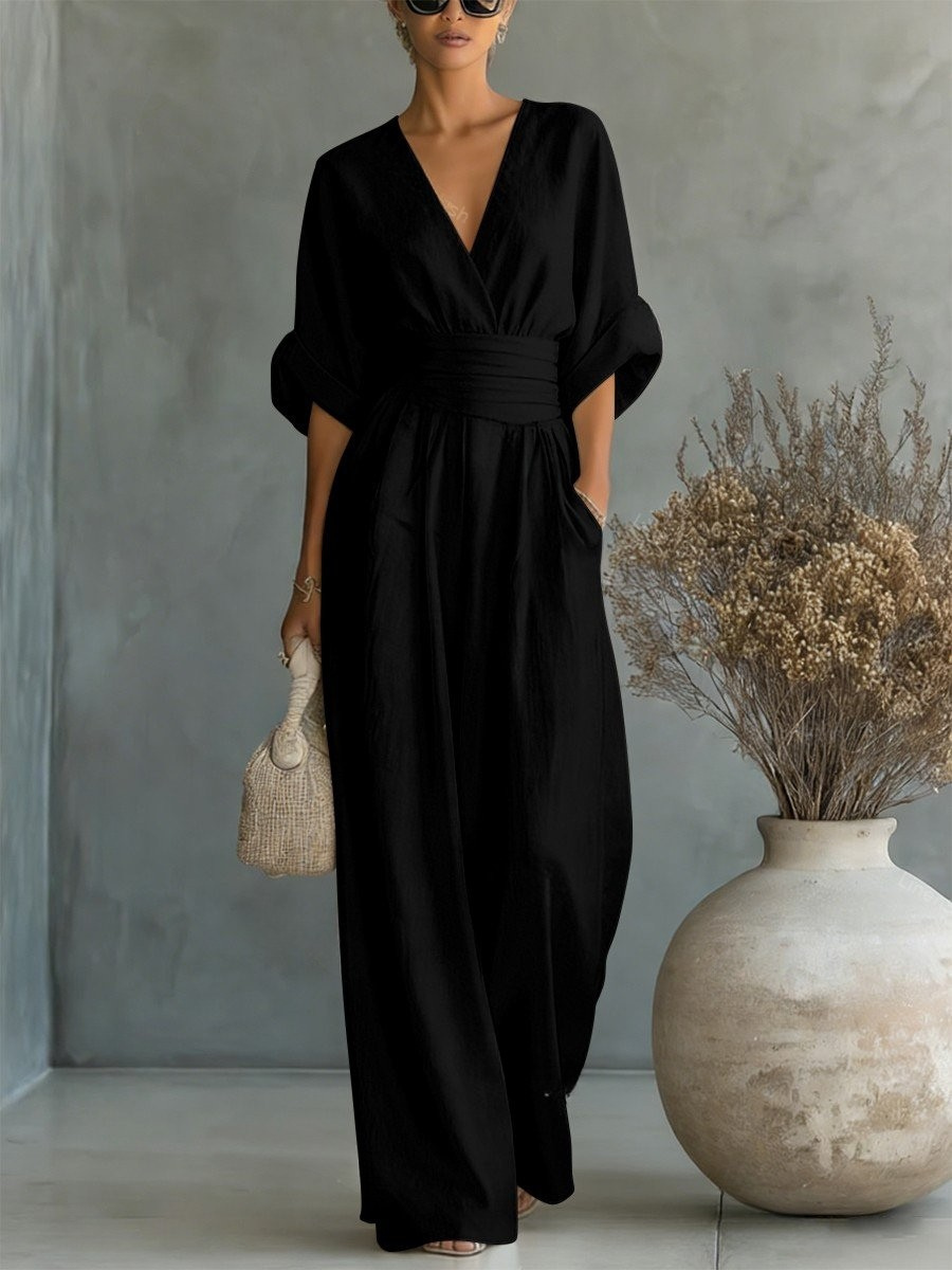 Elira | Essential V-Neck Jumpsuit
