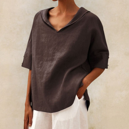 Lhinee | Longline Casual Loose-Fit Blouse