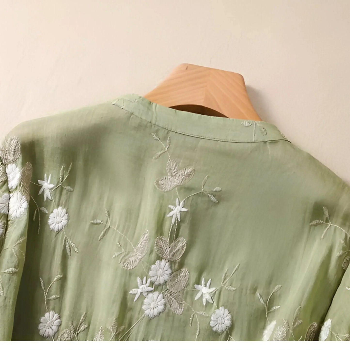 Emily | Women's Top with Embroidered Flowers
