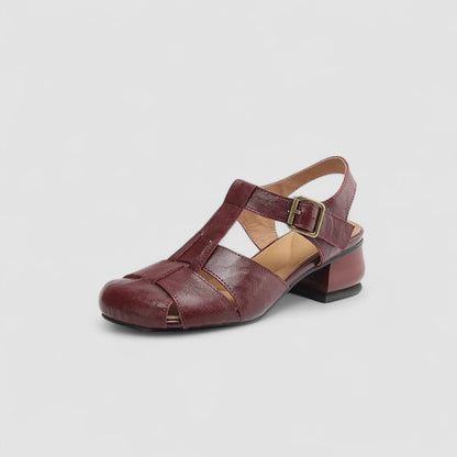 Saryanna | Women's Cushioned Buckle Orthopedic Mary Jane Shoes with Cut-Out