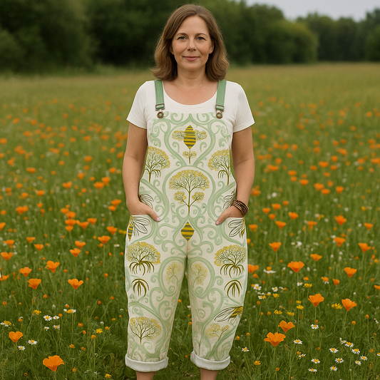 Women's Vintage Floral Jumpsuit, Effortless Comfort & Stylish Wide Leg Design
