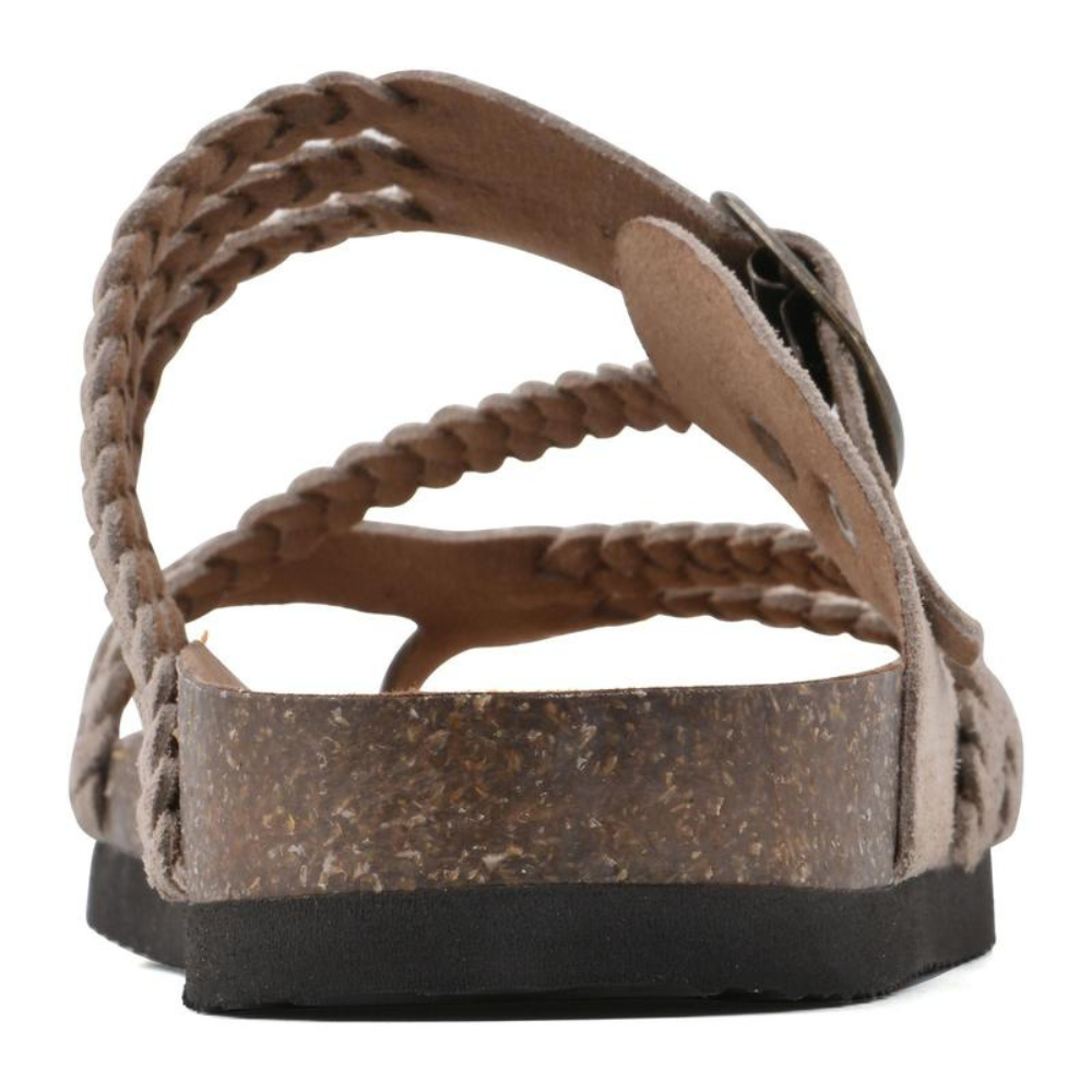 Women's Cushioned Open-Toe Hayleigh Cork Braided Sandals