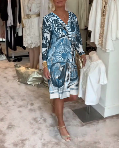 Moonie | Women's Sunburst Printed Mini Dress