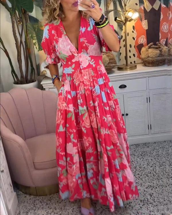 Floriana | Women's Vibrant Floral Maxi Dress