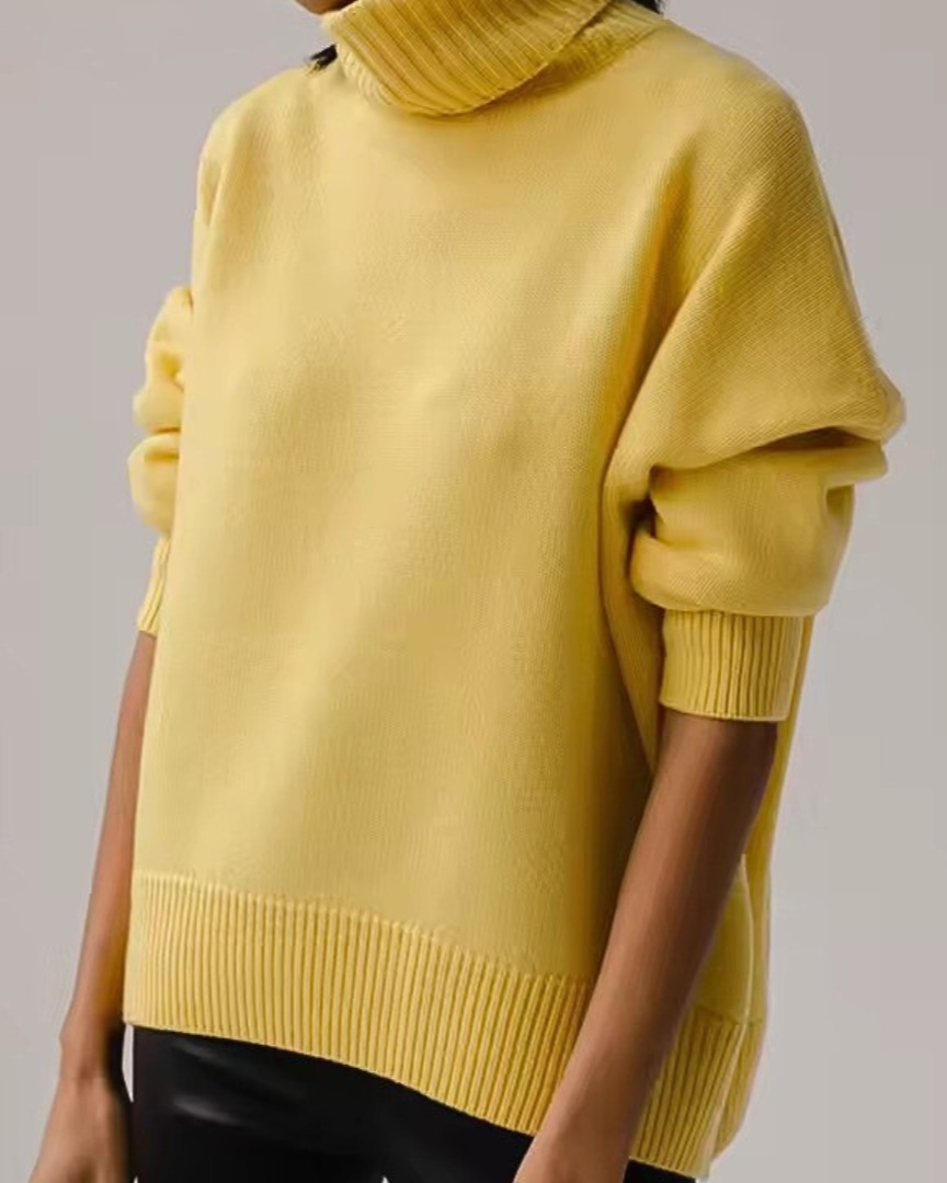 Lesley | Women's Longline Relaxed Oversized Roll Neck Jumper