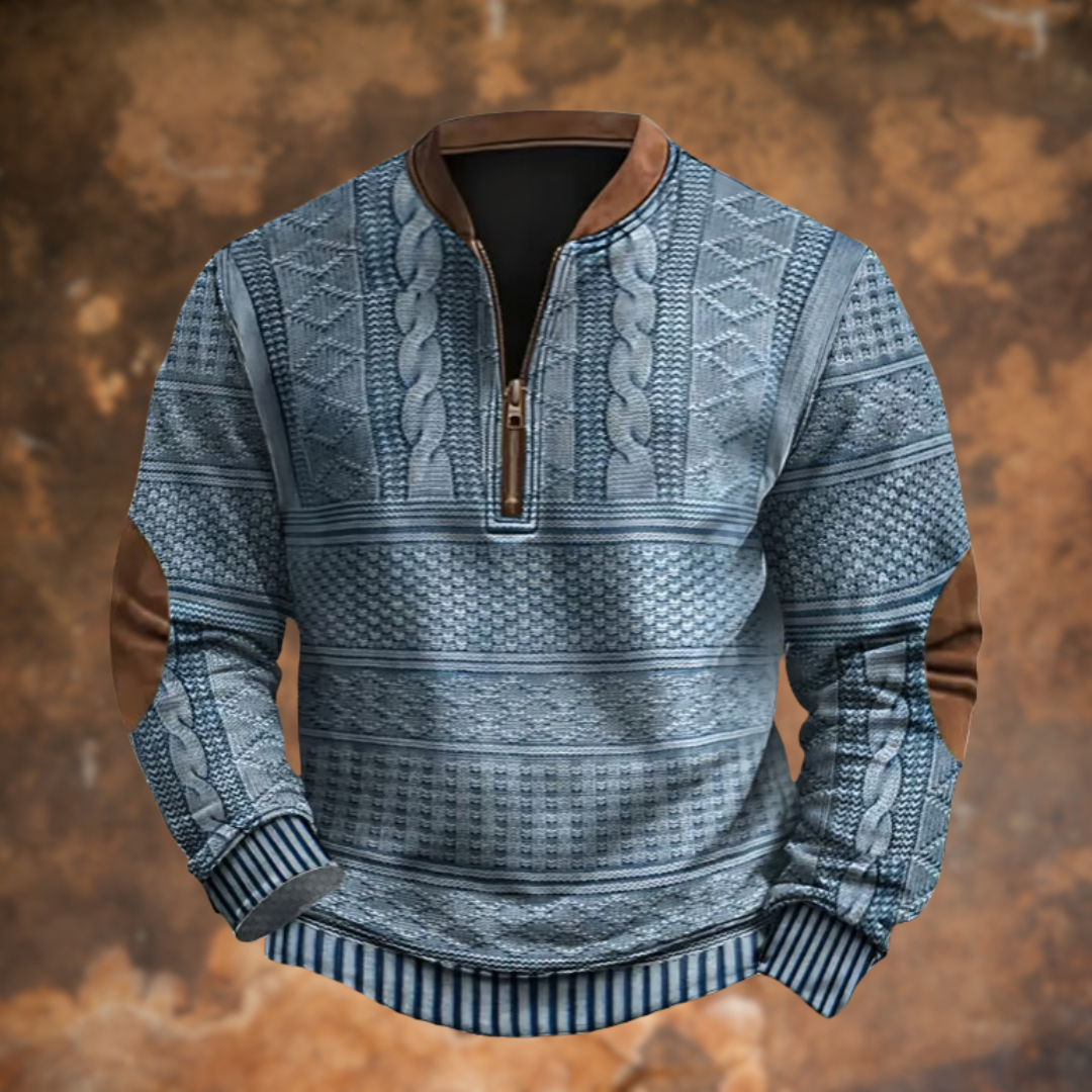 Ford | Men's Textured Half-Zip Pullover Jumper