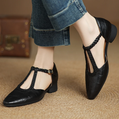 Krista | Leather Mary Janes