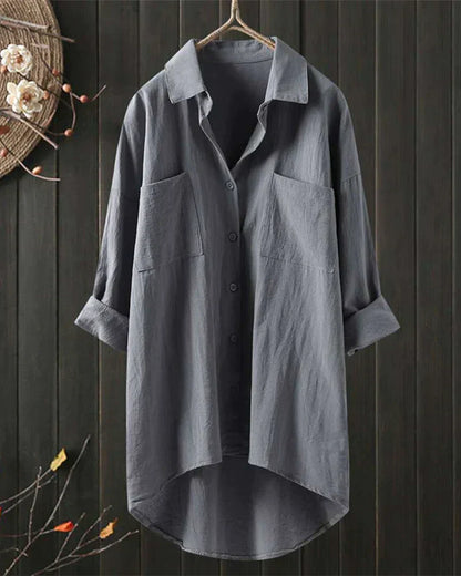 Angelina | Women's Solid Colour Long Sleeve Blouse