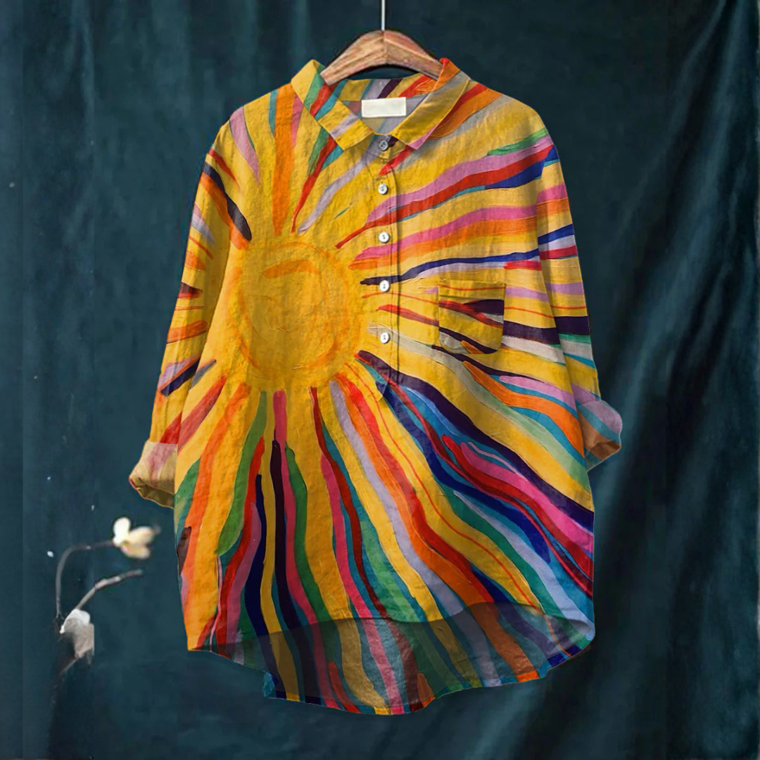 Luciana | Women's Longline Patterned Shirt
