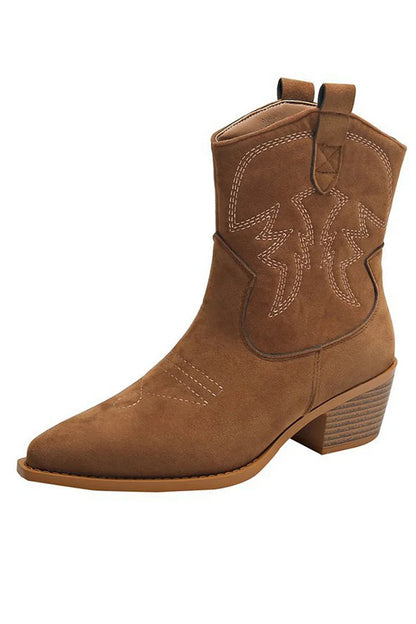 Women's Cushioned Zip Spitzes Western Ankle Boot