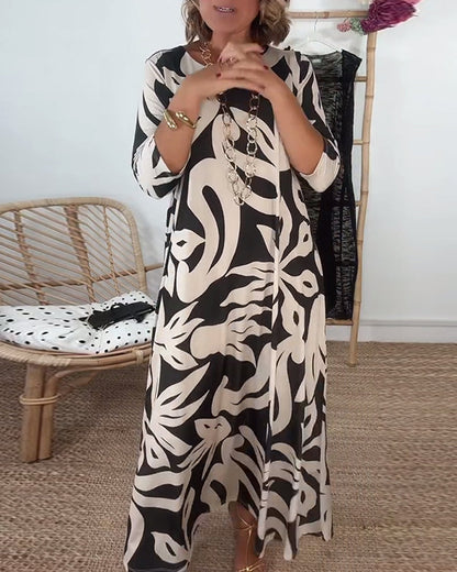 Ysabel | Women's Relaxed Abstract Muse Maxi Dress