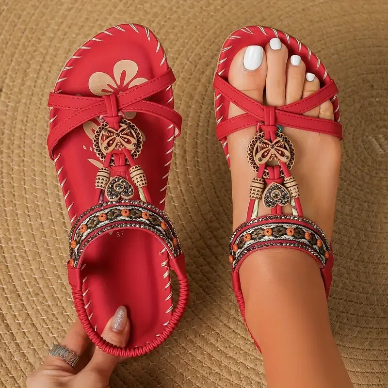 Colella | Women's Cushioned Open-Toe Elegant Orthopedic Flower Sandals