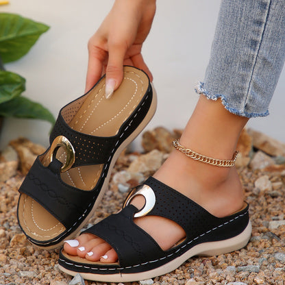 Sonia | Orthopedic Metal Ring Sandals