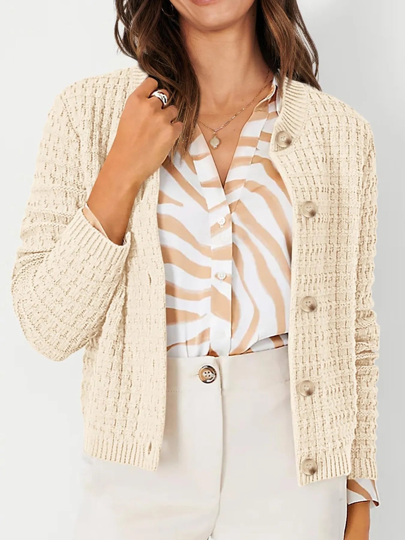 Harper | Women's Cardigan with Button Placket