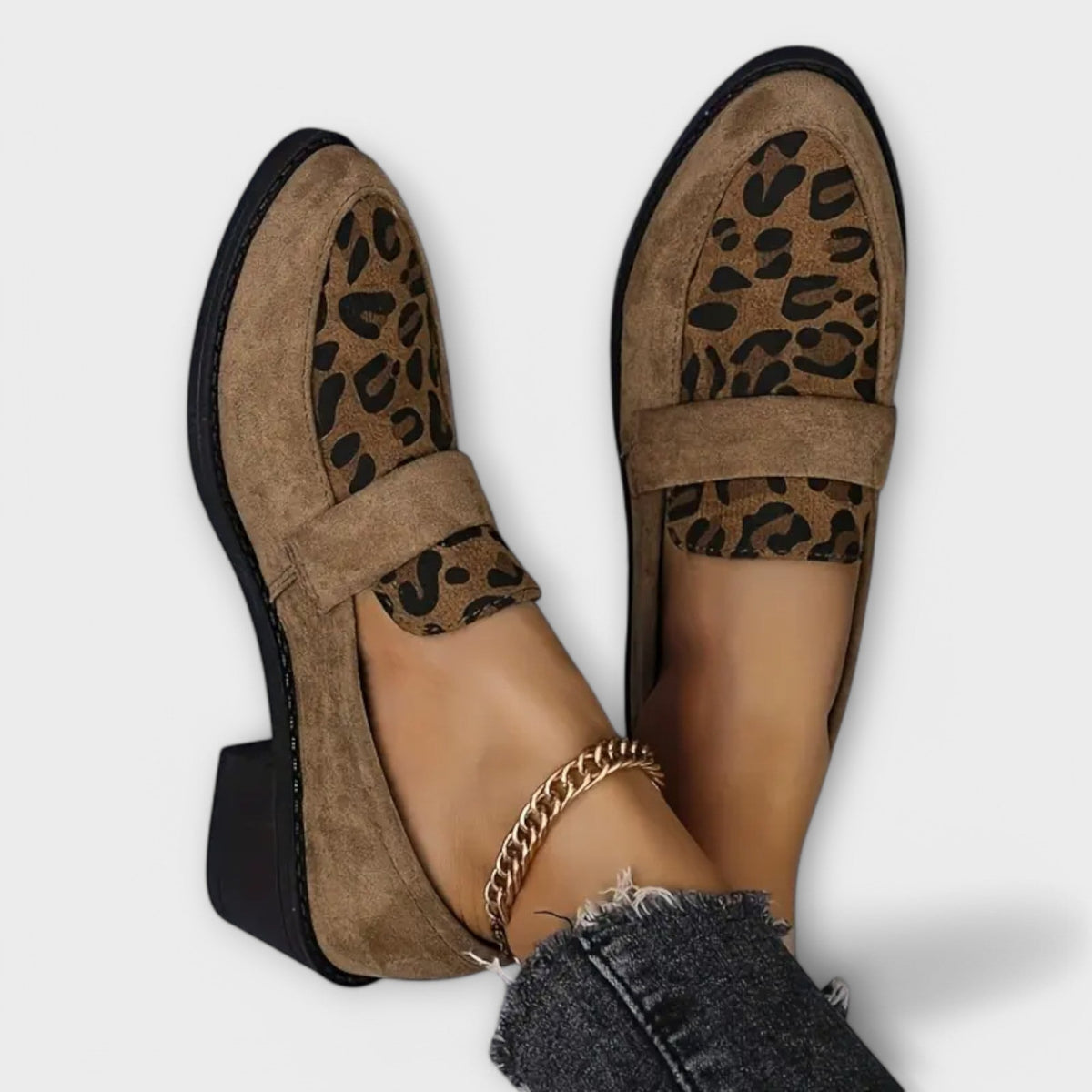 Karla | Cushioned Slip-On Elegant Women's Shoes with Leopard Print