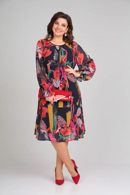 Women's Relaxed Florinda Graceful Floral Mini Dress