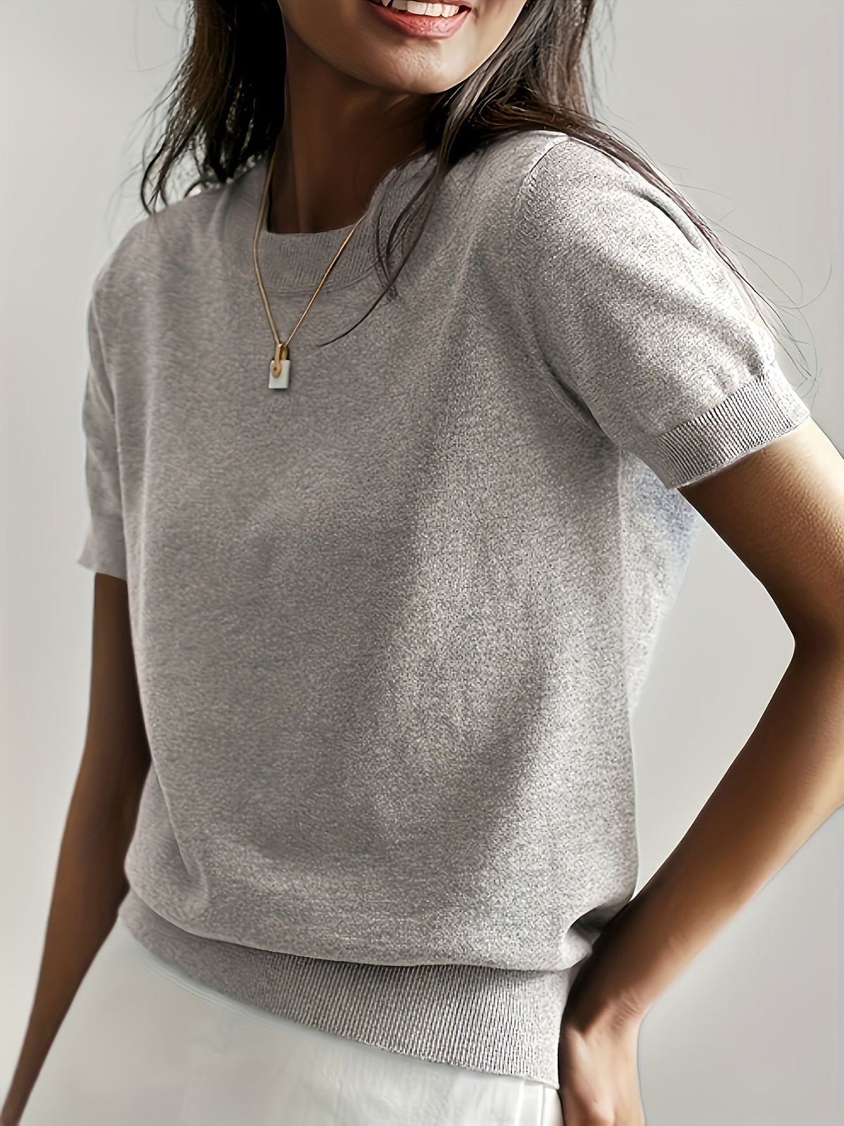 Leah | Women's Relaxed Casual Short Sleeve Top