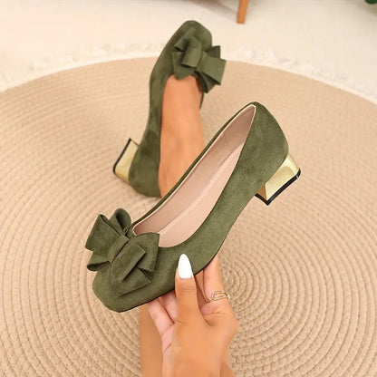 Eloria | Bow Block Heel Pumps